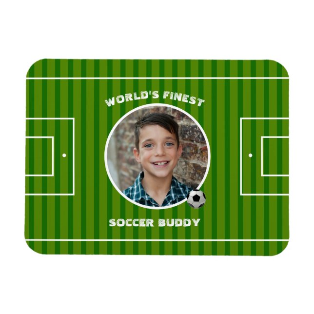 Imán Foto de Personalizado de campo deportivo de fútbol (Horizontal)