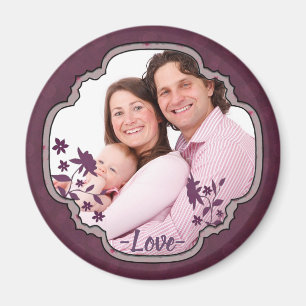 Imán Foto de Personalizado decorativa de Purple Scrapbo