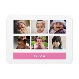 Imán Foto de Personalizado rosa pastel - Personalizada