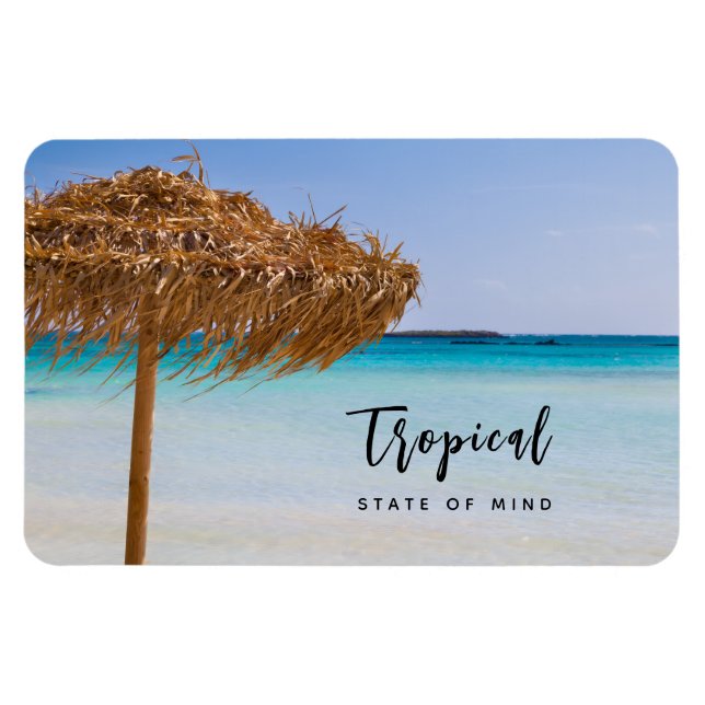 Imán Foto de playa tropical estado de ánimo tropical (Horizontal)