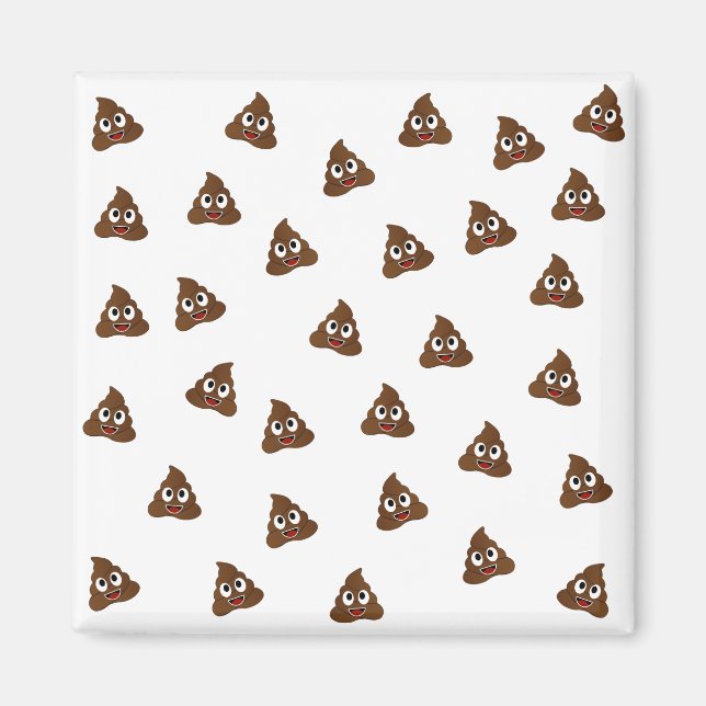 Imán Foto de postas sonrientes de la emoji Poo (Frente)