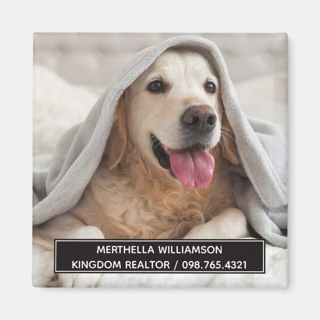 Imán FOTO de Realtor Dog Lover (Frente)