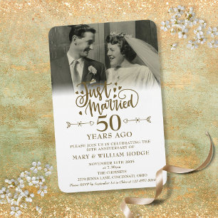 Imán Foto de recién casados 50º aniversario de bodas