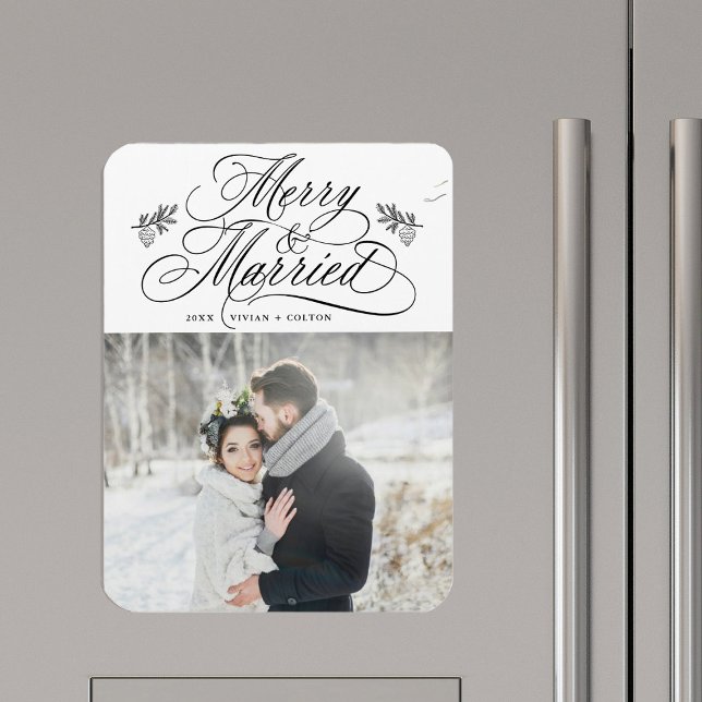 Imán Foto de recién casados en su primera Navidad (Subido por el creador)