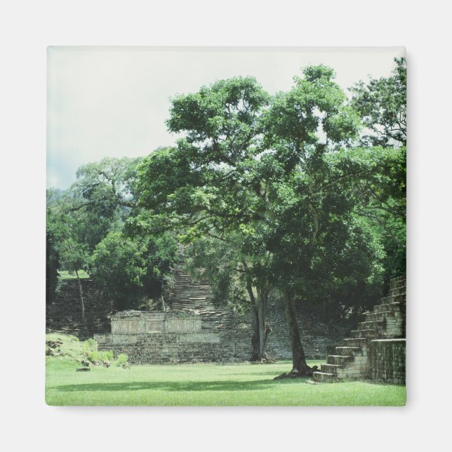 Imán Foto de Ruinas Mayas de Honduras en Copan diseñada (Frente)