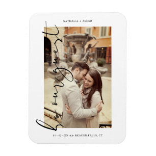 Imán Foto de tendencia blanca Sé nuestro Boda Minimalis
