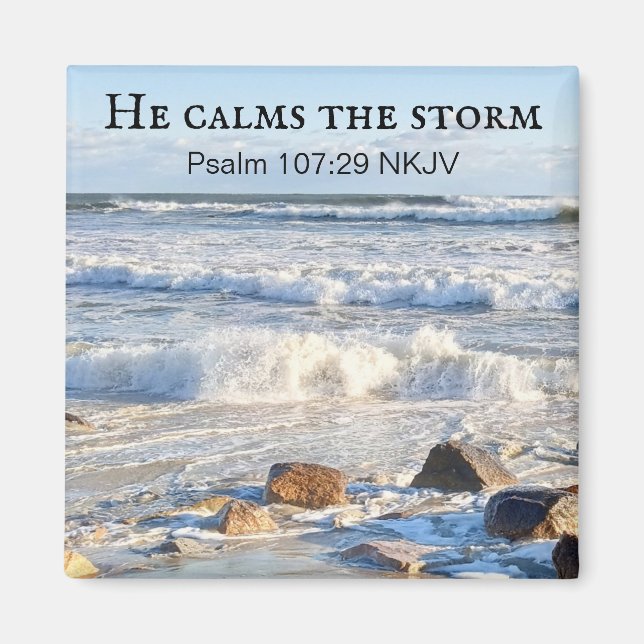 Imán Foto de un mar tormentoso que califica como una to (Frente)