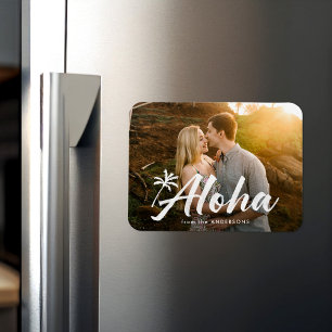 Imán Foto de vacaciones de la palma de Aloha