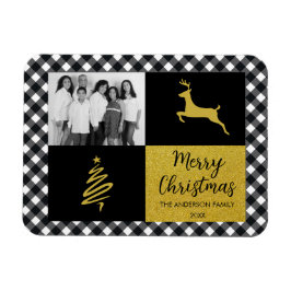 Imán Foto de vacaciones de oro en búfalo blanco y negro