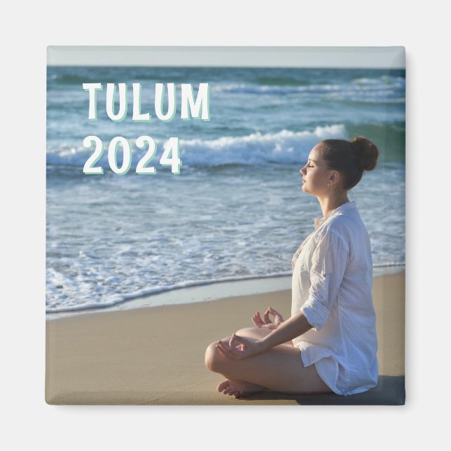 Imán Foto de vacaciones en la playa (Frente)