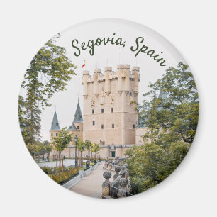 Imán foto de viaje del castillo medieval Alcázar de Seg