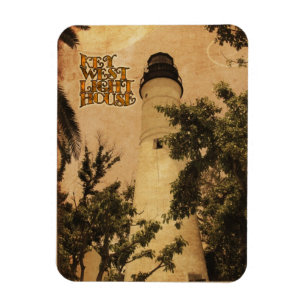 Imán Foto de vintage de Key West Lighthouse