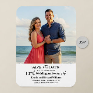Imán Foto del Aniversario de Bodas número 10 para Save