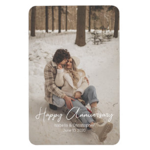 Imán Foto del Aniversario del personalizado Texto perso