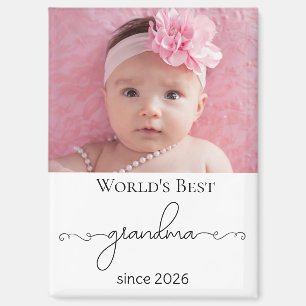 Imán Foto del año de la mejor abuela del mundo linda
