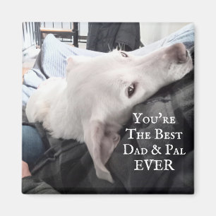 Imán Foto del mejor perro de Cute, papá y amigo nunca