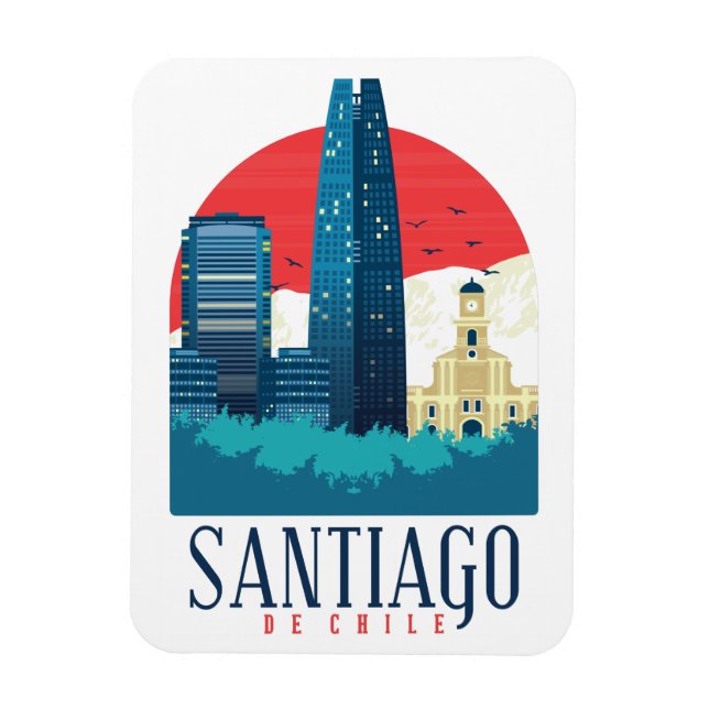 Imán Foto del perfil de Santiago de Chile (Vertical)