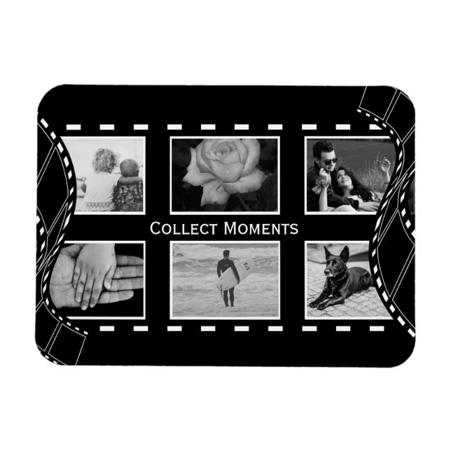 Imán Foto del Personalizado de la película Black and Wh (Horizontal)