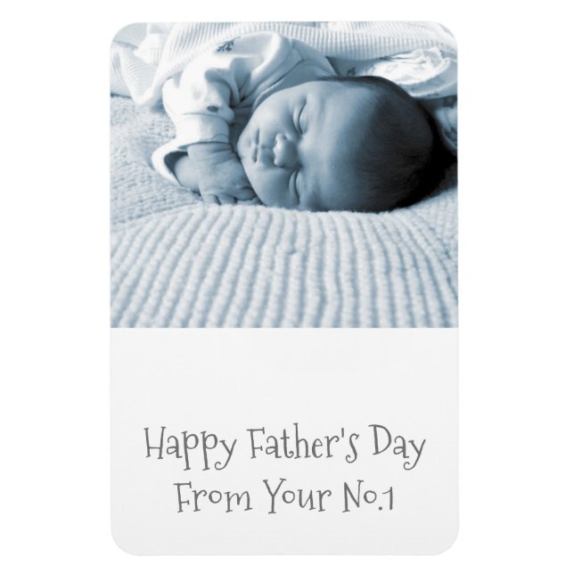 Imán Foto del Personalizado del Recién nacido del Día d (Vertical)