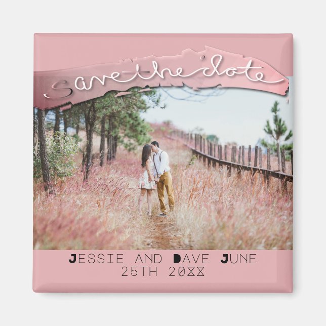 Imán Foto del Personalizado Save-the Date (Frente)