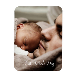 Imán Foto del primer Personalizado del Día del Padre
