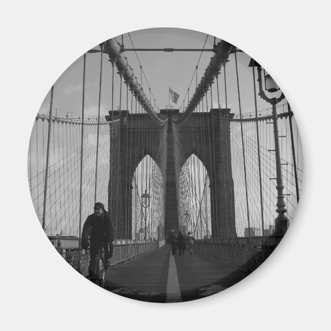 Imán Foto del puente de Brooklyn (Frente)