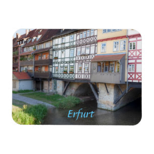Imán Foto del puente de los comerciantes de Erfurt