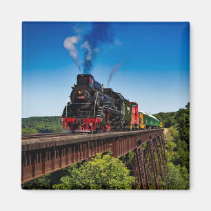 Imán Foto del puente del tren de Vintage
