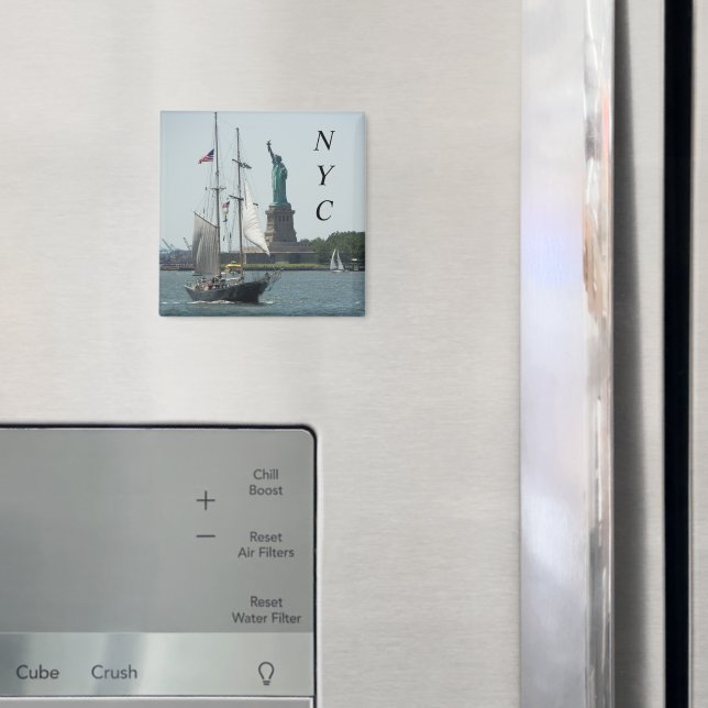 Imán Foto del puerto de New York City (In situ (nevera))