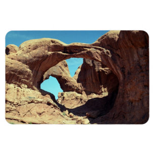 Imán Foto doble del paisaje del desierto del arco
