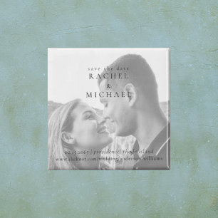 Imán Foto en Blanco y Negro para Save the Date de Boda