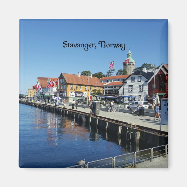 Imán Foto escénica de Stavanger, Noruega (Frente)