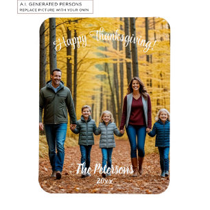 Imán Foto especial de familia Feliz Día de Acción de Gr