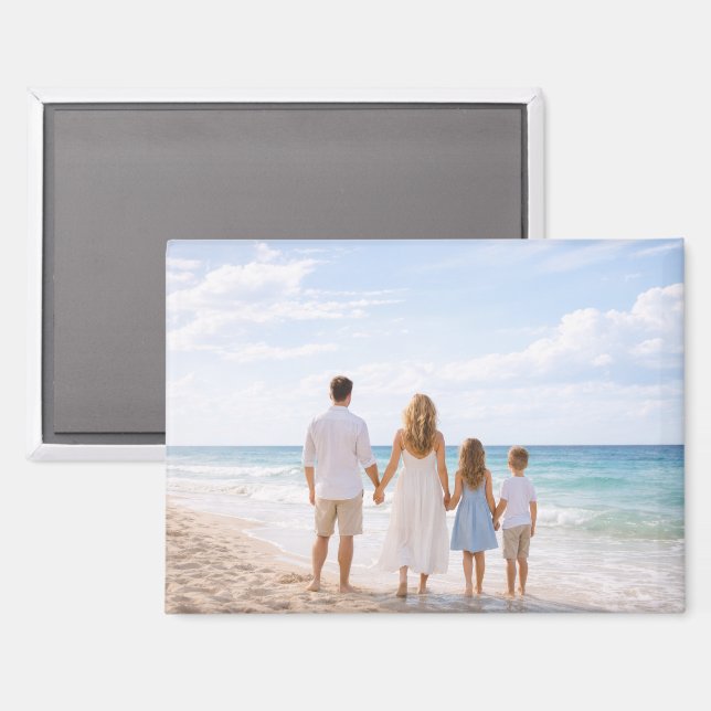Imán Foto familiar personalizada (Anverso/Reverso)