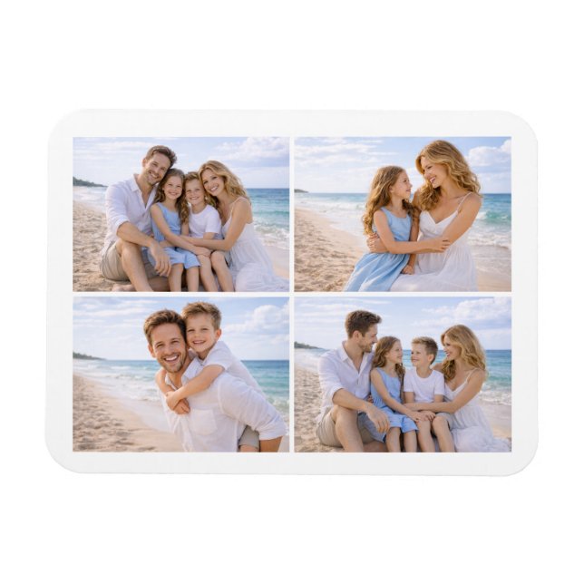Imán Foto familiar personalizada (Horizontal)