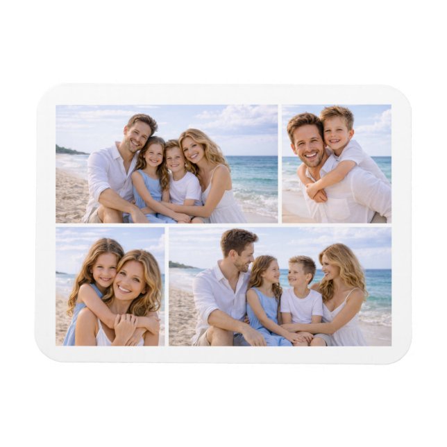 Imán Foto familiar personalizada (Horizontal)