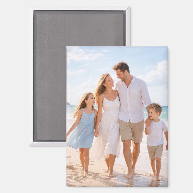 Imán Foto familiar personalizada (Anverso/Reverso)