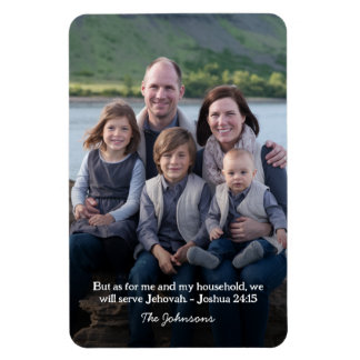 Imán Foto familiar personalizada Joshua 24:15