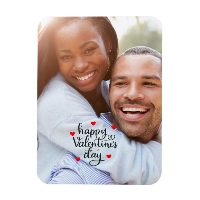 Imán Foto Feliz Día de San Valentín (Vertical)