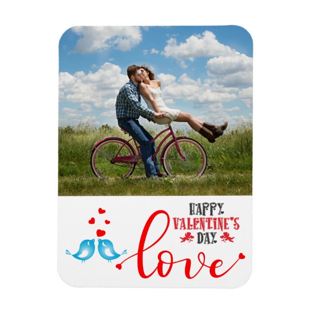 Imán Foto Feliz Día de San Valentín (Vertical)