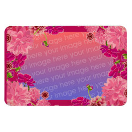 Imán Foto floral de Magenta
