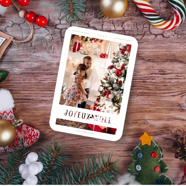 Imán Foto francesa Joyeux Noël de caligrafía caprichosa (Subido por el creador)