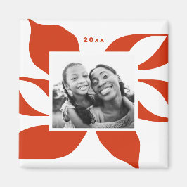 Imán Foto gráfica de vacaciones de Poinsettia