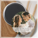 Imán Foto Guardar la fecha<br><div class="desc">Personalizable Guardar el imán de fecha,  con una foto con área opaca para tus detalles.</div>