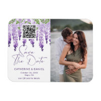 Foto Guardar la fecha Boda de Wisteria de acuarela