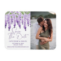 Foto Guardar la fecha Boda de Wisteria de acuarela