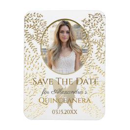 Imán Foto Guardar la fecha Quinceanera