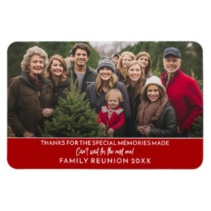 Imán Foto Horizontal - Agradecimiento de Reunión Famili