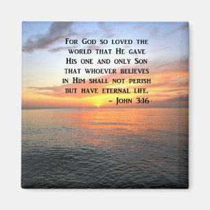 IMÁN FOTO INSPIRADORA DE SUNRISE JOHN 3:16