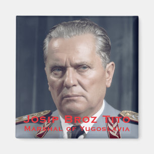 Imán Foto militar de Josip Broz Tito en los Balcanes